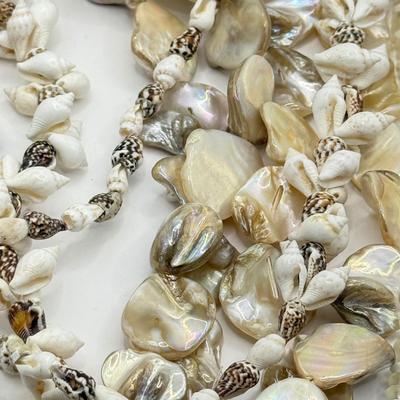LOT 148J: Shell Necklaces & Earrings