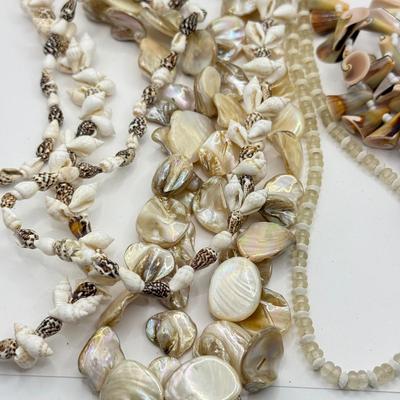 LOT 148J: Shell Necklaces & Earrings