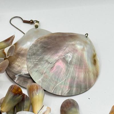 LOT 148J: Shell Necklaces & Earrings