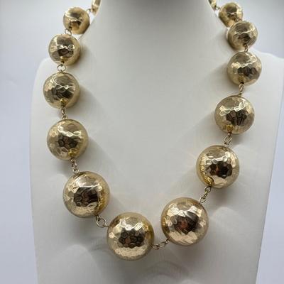LOT 152J: Collection of Goldtone Fashion Necklaces: NY, Chico’s & More