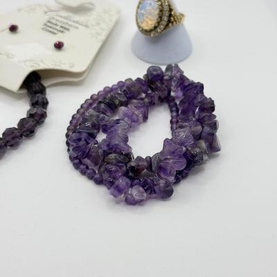 LOT 155J: Amethyst Bracelets, Swarovski Bracelet & More