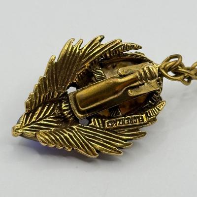 LOT 156J: Vintage Florenza Set: Sweater Clip & Clip on Earrings