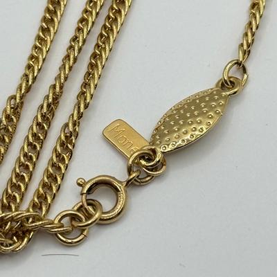 LOT 157J: Collection of Goldtone Necklaces: Aigner, Monet & More