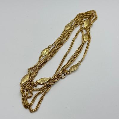 LOT 157J: Collection of Goldtone Necklaces: Aigner, Monet & More