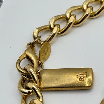 LOT 160J: Goldtone Chain Belts & Necklaces