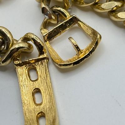 LOT 160J: Goldtone Chain Belts & Necklaces
