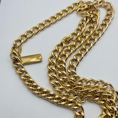 LOT 160J: Goldtone Chain Belts & Necklaces