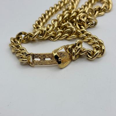 LOT 160J: Goldtone Chain Belts & Necklaces