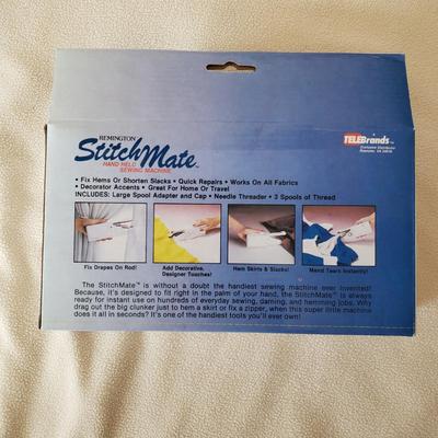 LOT 166Z: Sewing Notions, Rowenta Steamer, Stitch Mate(NIB) & Pack of Wooden Hangers