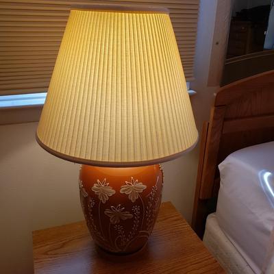 LOT 167Z: Bedroom Set: Two Nightstands with Matching Headboard & Pair of Lamps