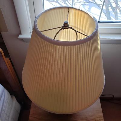 LOT 167Z: Bedroom Set: Two Nightstands with Matching Headboard & Pair of Lamps