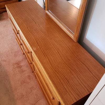 LOT 168Z: Nine Drawer Dresser with Mirror