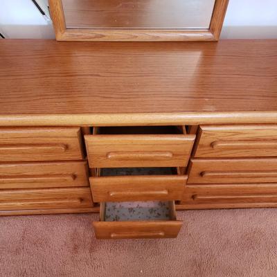 LOT 168Z: Nine Drawer Dresser with Mirror