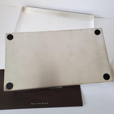 LOT 174Z: Pottery Barn Silver Plated Box, New in Box Christmas Ornaments & Novelty Christmas Light Necklace