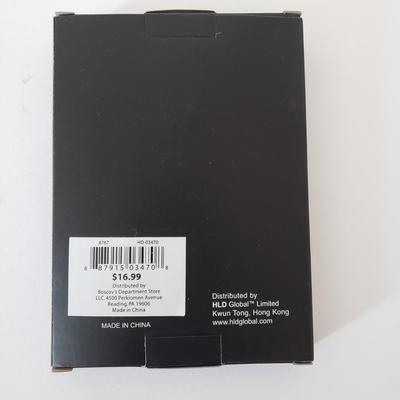 LOT 174Z: Pottery Barn Silver Plated Box, New in Box Christmas Ornaments & Novelty Christmas Light Necklace