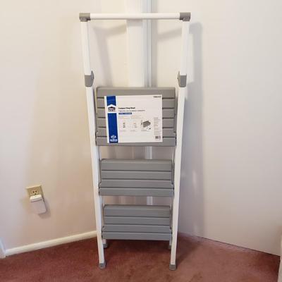 LOT 175X: Step Stools, Folding Seat, Rayovac Lantern & Swivel Mop