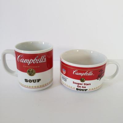 LOT 178Z: Campbell's Soup Collection with Souper Stars on Ice Mug, Andy Warhol Can. Coin Bank & More