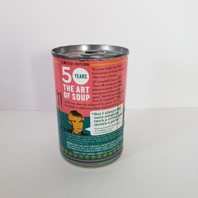 LOT 178Z: Campbell's Soup Collection with Souper Stars on Ice Mug, Andy Warhol Can. Coin Bank & More