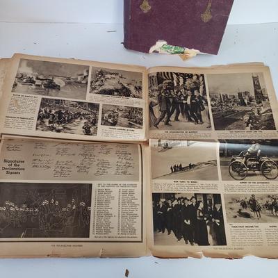 LOT 180Z: Vintage Stamp Album, Slovensky Typograf Art Book & Airplane Scrap Book