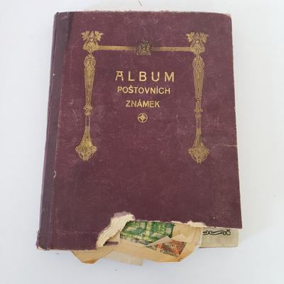 LOT 180Z: Vintage Stamp Album, Slovensky Typograf Art Book & Airplane Scrap Book