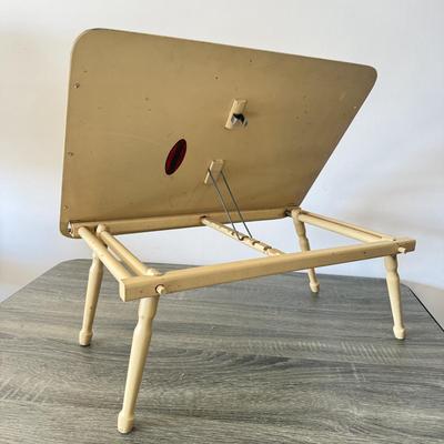 LOT 181L: Vintage West Bend Cream Brown Slow Cooker, Painted "Breakfast in Bed" Tray & Vintage Recipe Boxes