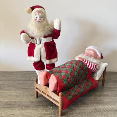 LOT 186L: Vintage 1960s Pale Santa & Sleeping Animated Musical Santa