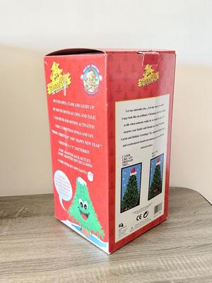 LOT 187L: Vintage Animated Christmas Decor w/ Boxes: Jingle Bell Rock Santa & Douglas Fir