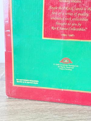 LOT 187L: Vintage Animated Christmas Decor w/ Boxes: Jingle Bell Rock Santa & Douglas Fir