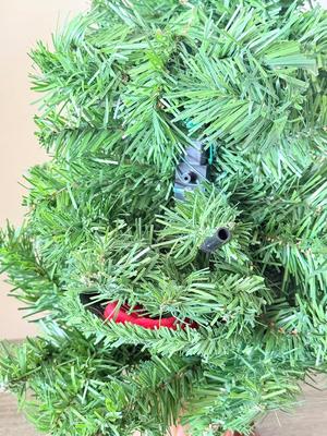 LOT 187L: Vintage Animated Christmas Decor w/ Boxes: Jingle Bell Rock Santa & Douglas Fir