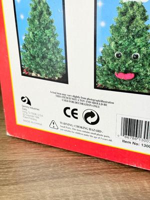 LOT 187L: Vintage Animated Christmas Decor w/ Boxes: Jingle Bell Rock Santa & Douglas Fir