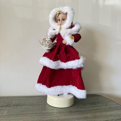 LOT 190L: North Pole Productions Animated Santa by His Radio w/ Box & Mrs. Claus Animated Figure