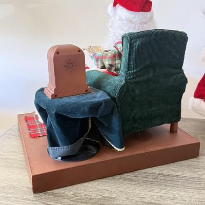 LOT 190L: North Pole Productions Animated Santa by His Radio w/ Box & Mrs. Claus Animated Figure