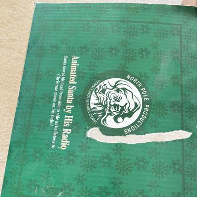 LOT 190L: North Pole Productions Animated Santa by His Radio w/ Box & Mrs. Claus Animated Figure