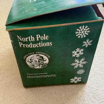 LOT 190L: North Pole Productions Animated Santa by His Radio w/ Box & Mrs. Claus Animated Figure
