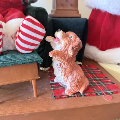 LOT 190L: North Pole Productions Animated Santa by His Radio w/ Box & Mrs. Claus Animated Figure