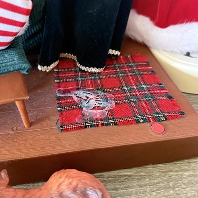 LOT 190L: North Pole Productions Animated Santa by His Radio w/ Box & Mrs. Claus Animated Figure