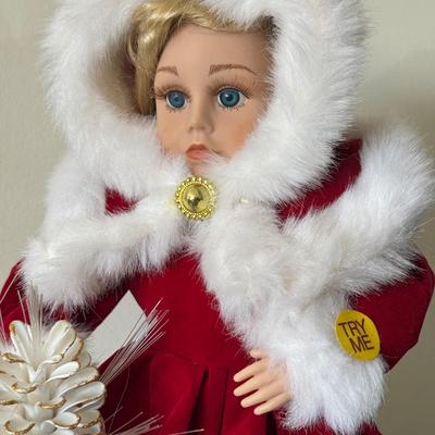LOT 190L: North Pole Productions Animated Santa by His Radio w/ Box & Mrs. Claus Animated Figure