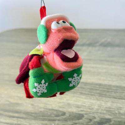 LOT 191L: Vintage Mini Ball Tree Ornaments, Disney & More: Glass Christmas Balls w/ Characters, Stretchy Santas, Sebastian Ornament...