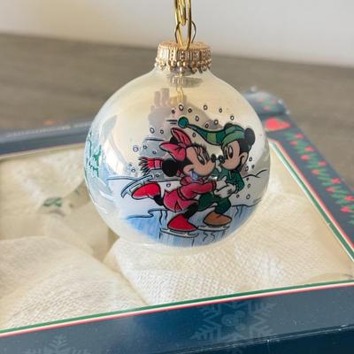 LOT 191L: Vintage Mini Ball Tree Ornaments, Disney & More: Glass Christmas Balls w/ Characters, Stretchy Santas, Sebastian Ornament...