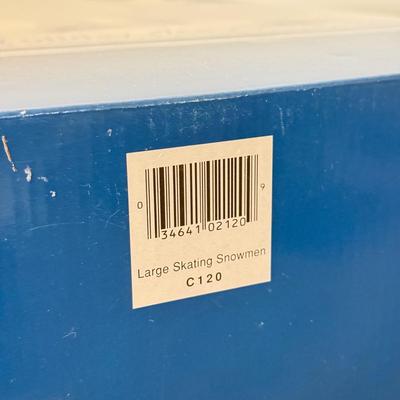 LOT 192L: Boxed Christmas Decor: Vintage Bubble Santa, Willie Winter & Glass Snowmen