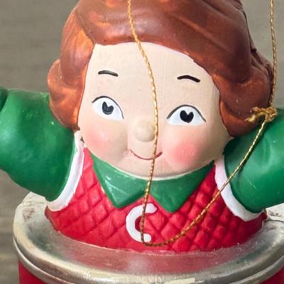 LOT 193L: Collection of Campbell's Soup Christmas Tree Ornaments w/ Vintage Tomato Soup Label Print Mugs