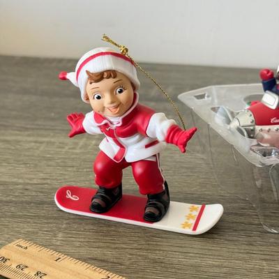 LOT 193L: Collection of Campbell's Soup Christmas Tree Ornaments w/ Vintage Tomato Soup Label Print Mugs