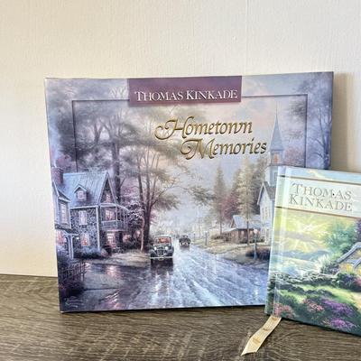 LOT 194L: Thomas Kinkade Collection: Christmas Ornaments, Snowman Light up Figure & Books
