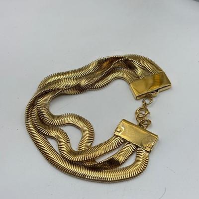 LOT 198J: Goldtone Chains, Belts & Bracelets: Monet, Anne Klein, Kramer & More