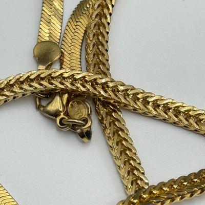 LOT 198J: Goldtone Chains, Belts & Bracelets: Monet, Anne Klein, Kramer & More