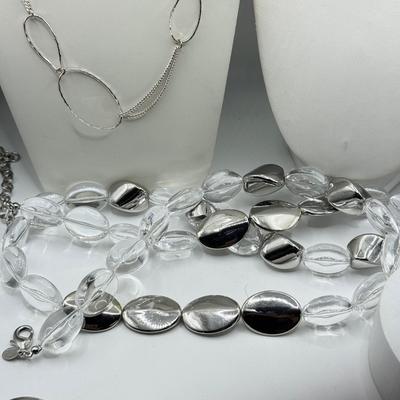 LOT 200J: Aigner, Chico's & More Silvertone Jewelry