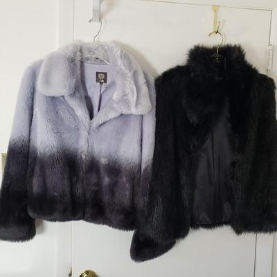 LOT 204Y: Faux Fur Jacket & Vest Size L