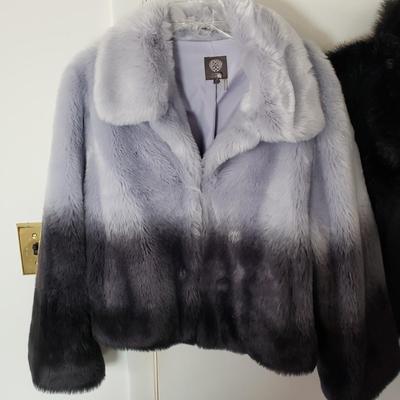 LOT 204Y: Faux Fur Jacket & Vest Size L