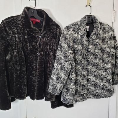 LOT 205Y: Faux Fur Lambs Wool Style Coats