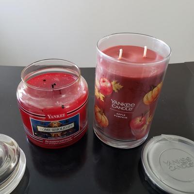 LOT 208F: Large Assortment of Candles-Yankee Candle, Bath & Body Works, Wood Wick & More